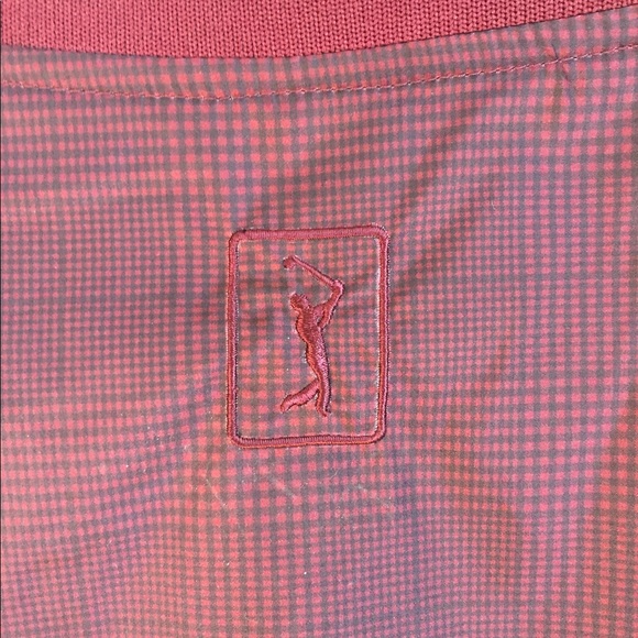 Men’s PGA Golf Pullover-Maroon w/Pattern -LG - Picture 3 of 3